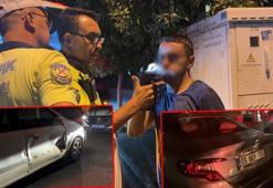 Alkollü ve ehliyetsiz sürücünün kullandığı otomobil, 3 araca çarptı