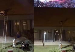 Konseri izlemek için çatıya çıkan gençlere şiddet uygulayan kişi tutuklandı