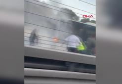Bayrampaşa'da metrobüs yangını