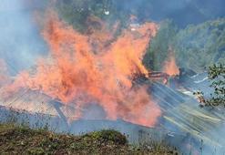 Artvin'de tek katlı ev yangında küle döndü