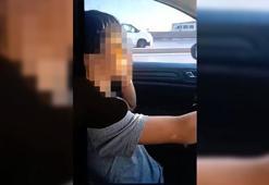 Avcılar'da küçük çocuğun otomobili kullandığı anlar kamerada