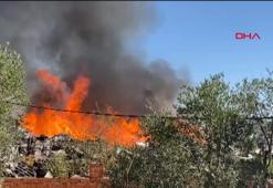 Manisa'da bir palet fabrikasında yangın çıktı, ekiplerin müdahalesi sürüyor