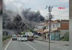 Trabzon'da bir hırdavat deposunda yangın çıktı