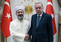 Cumhurbaşkanı Erdoğan, eski Diyanet İşleri Başkanı Erbaş'ı kabul etti