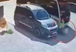 Aracına binerken minibüs çarpmıştı; kaza görüntüleri ortaya çıktı