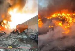 Adana'da geri dönüşüm fabrikasında çıkan yangın kontrol altında