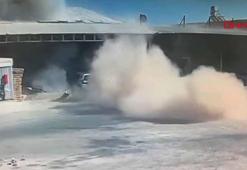 Antalya'da, toptancı halindeki iş yerinde patlama