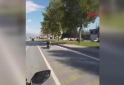 Tokat’ta kara yolunda tehlikeli anlar kamerada