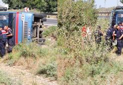 Mersin'de cezaevi ring aracı devrildi: 5'i mahkum 12 yaralı