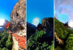 Sümela Manastırı’nda 'yarasa adam uçuşu'
