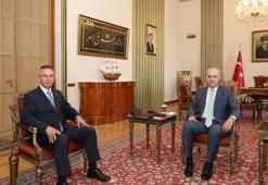 TBMM Başkanı Kurtulmuş, Filistin Büyükelçisi Mustafa'yı kabul etti