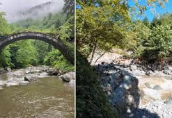 Asırlara meydan okuyan tarihi taş köprü selde yıkıldı