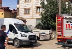 İş makinesiyle yapılan çalışma sırasında doğal gaz borusu patladı