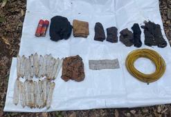 PKK'lı teröristlerin kullandığı mağarada patlayıcı maddeler ele geçirildi