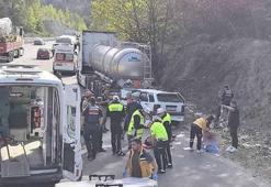 Otomobil, park halindeki asit yüklü tankere çarptı: 1’i bebek, 5 yaralı