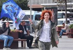 İranlı Somayeh Moghadam'dan İstanbul'dan Gazze'ye destek yürüyüşü