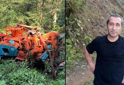 Uçuruma yuvarlanan kamyonun şoförü öldü