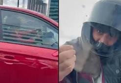 Şişli'de trafik tartışmasında kadın avukatın aracını yumruklayan motosikletli: 'Gerekirse şikayetçi olacağım