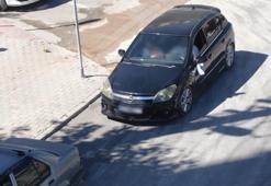 Denetimden kaçmak için eşiyle yer değiştiren ehliyetsiz sürücü dronla görüntülendi