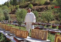 Erzurumlu arıcıdan okuma-yazma farkındalığına tatlı dokunuş