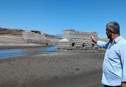 Tahtaköprü Barajı'nda sular çekildi; Hicaz Demir Yolu hattı gün yüzüne çıktı