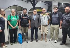 Sumud Filosu'ndan tahliye edilen aktivistler Muğla'da misafir edildi