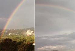 Bartın'da yağmur sonrası gökkuşağı oluştu