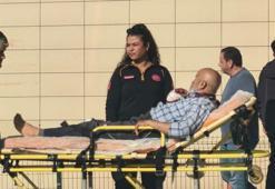 Spiralle tahta keserken el, kol ve bacağını kesti