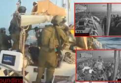 İsrail askerlerinin Sumud Filosu'ndaki tekneye baskın anı kamerada