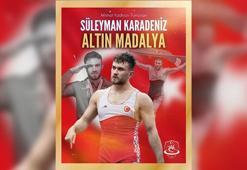 Milli güreşçi Süleyman Karadeniz’den altın madalya