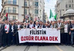 Ayasofya'dan Eminönü Meydanı'na Filistin’e destek yürüyüşü
