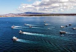Saros’da 60 tekne ve bot Sumud Filosu ve Gazze’ye destek için tur attı