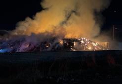 Kırıkkale’de yaklaşık 600 ton saman balyası alev alev yanıyor