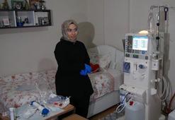 Evde hemodiyalizle hayata tutundu