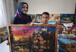 Bin ve 2 bin parçalık 30 puzzle tamamlayan Ahmet Hamza’nın hedefi sergi açmak