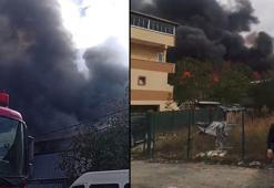 Ataşehir'de fabrika yangını söndürüldü: 4 işçi dumandan etkilendi