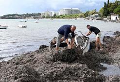 Kuşadası’nda fırtına ve sağanak; balıkçı tekneleri karaya oturdu