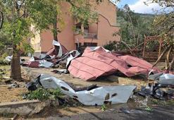 Lisenin çatısının uçtuğu anlar kamerada