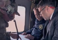 Bakan Yerlikaya, Hakkari ve İran sınır hattında havadan incelemelerde bulundu