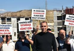 İzmir'de 'kooperatif mağdurları' inşaatın başlamasını istiyor