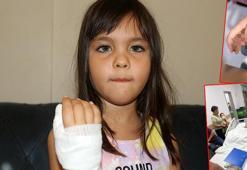 4 yaşındaki Mavi İmer'in parmağı, anaokulunun demir kapısına sıkışıp koptu