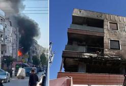 İzmir'de 3 katlı binada yangın