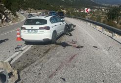 Otomobil ile motosiklet çarpıştı; 1 ölü, 1 yaralı