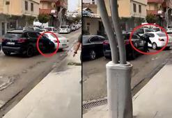 Cipiyle tartıştığı kişinin ayaklarını ezdi; o anlar kamerada