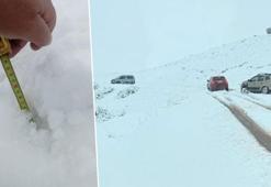 Bingöl’ün yüksek kesimlerine kar yağdı