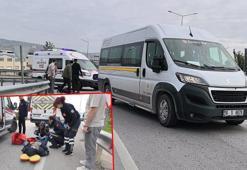 Servis minibüsünün çarptığı yaya ağır yaralandı