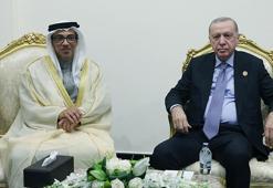 Cumhurbaşkanı Erdoğan, BAE Veliaht Prensi Mansur bin Zayed El Nahyan ile görüştü