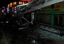 Başakşehir’de otomobil durağa çarptı: 1 yaralı