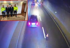 Tünelde arızalanan beton mikserini, Cumhurbaşkanı konvoyunun geçişi öncesi fark edip önlem alan polislere ödül