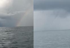 Denizde önce hortum sonra gökkuşağı